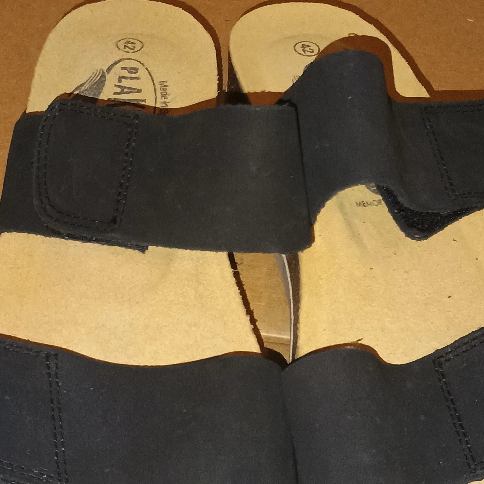 Plakton Women’s Sandals Size 11 Black Cork Footbed Adjustable Memory Cushion