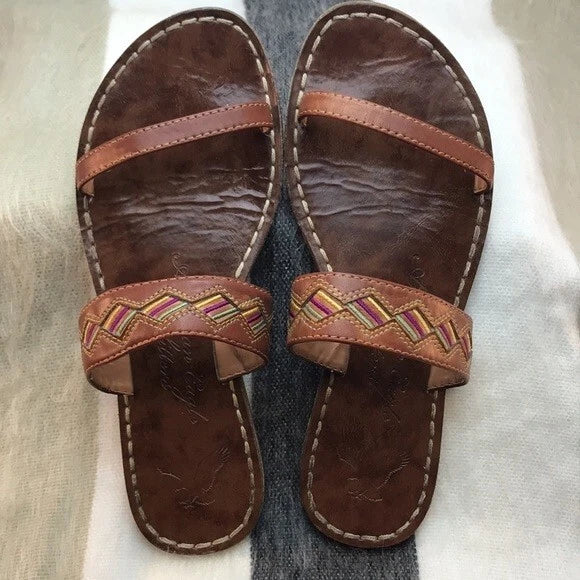 American Eagle Southwestern Style Slip on Sandals
