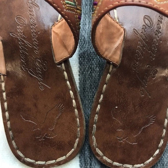 American Eagle Southwestern Style Slip on Sandals