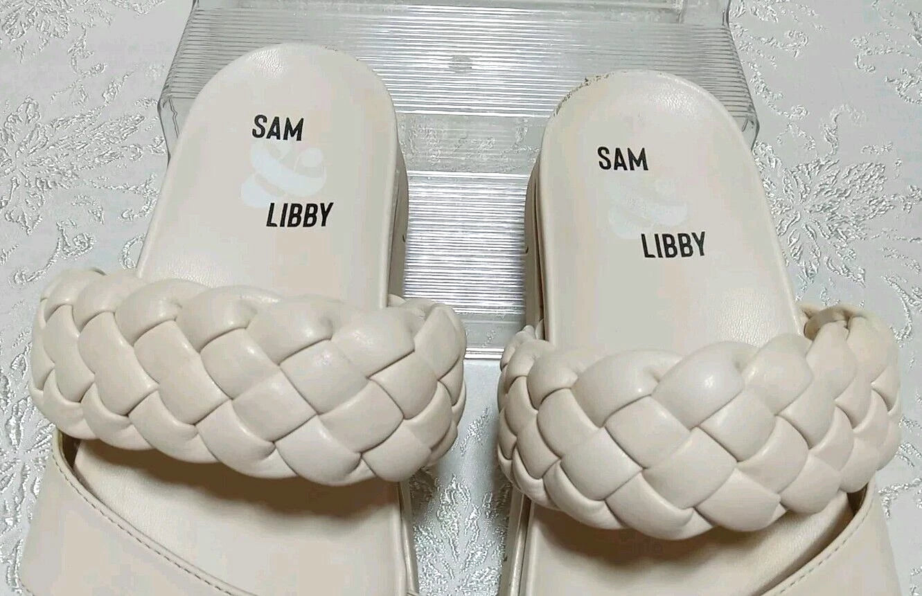 Sam & Libby Women's Braided Footbed Sandals Size 9.5