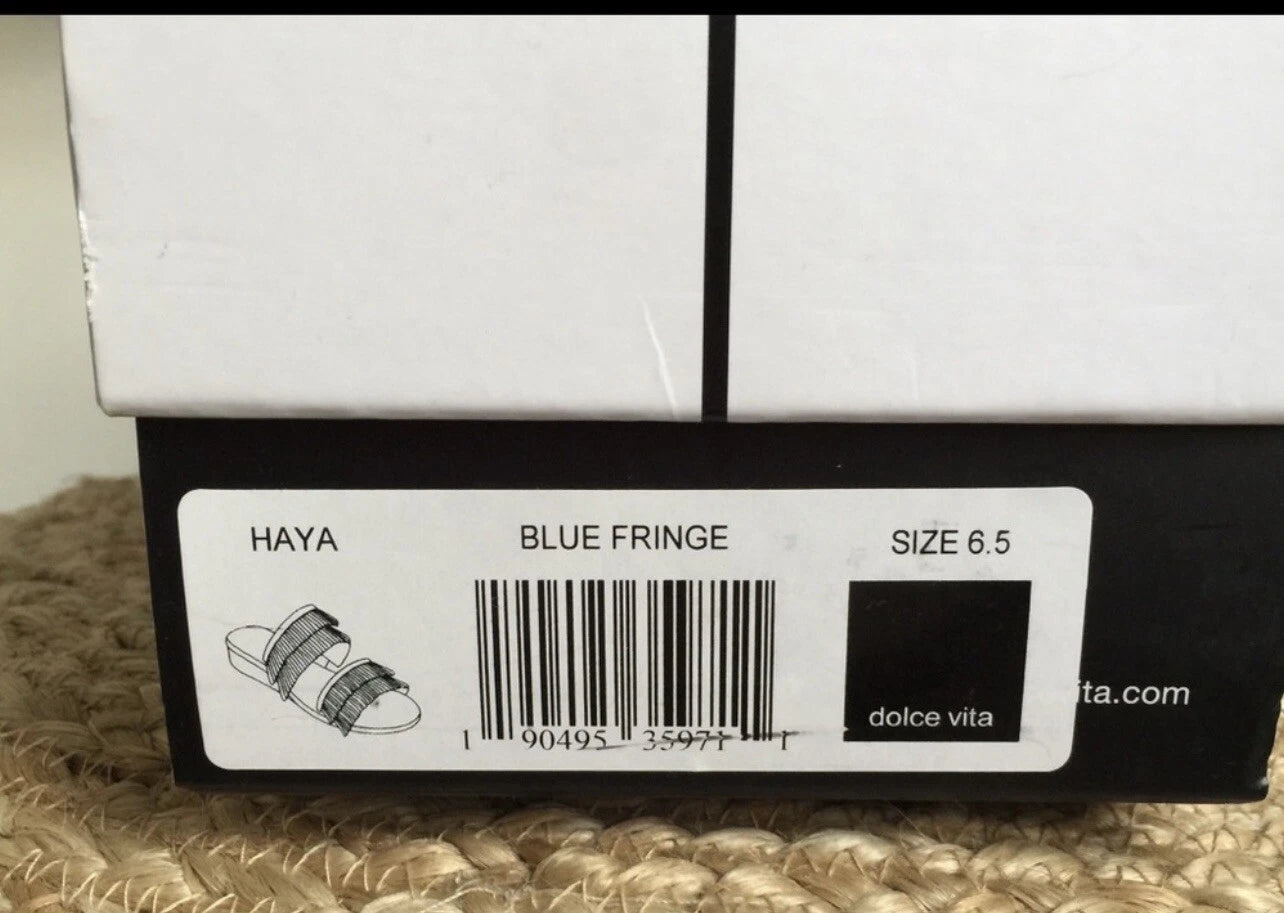 Dolce Vita Slides Fringe Haya Purple White Sz 6.5 Pristine