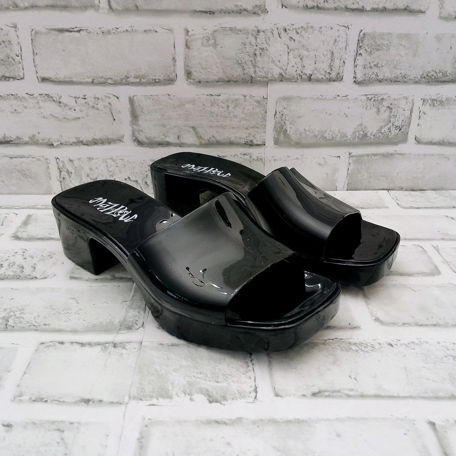 Mad Love Block Heel Mules Sandals Womens Size 6