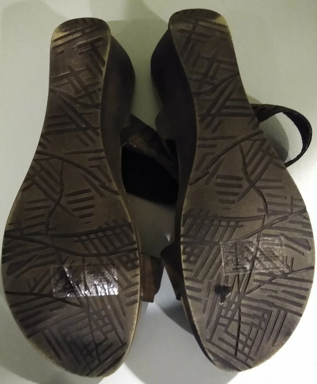 Bear Paw Noelle Dark Brown Slide Wedge Hill Sandals Size 11 Strappy Super Cute