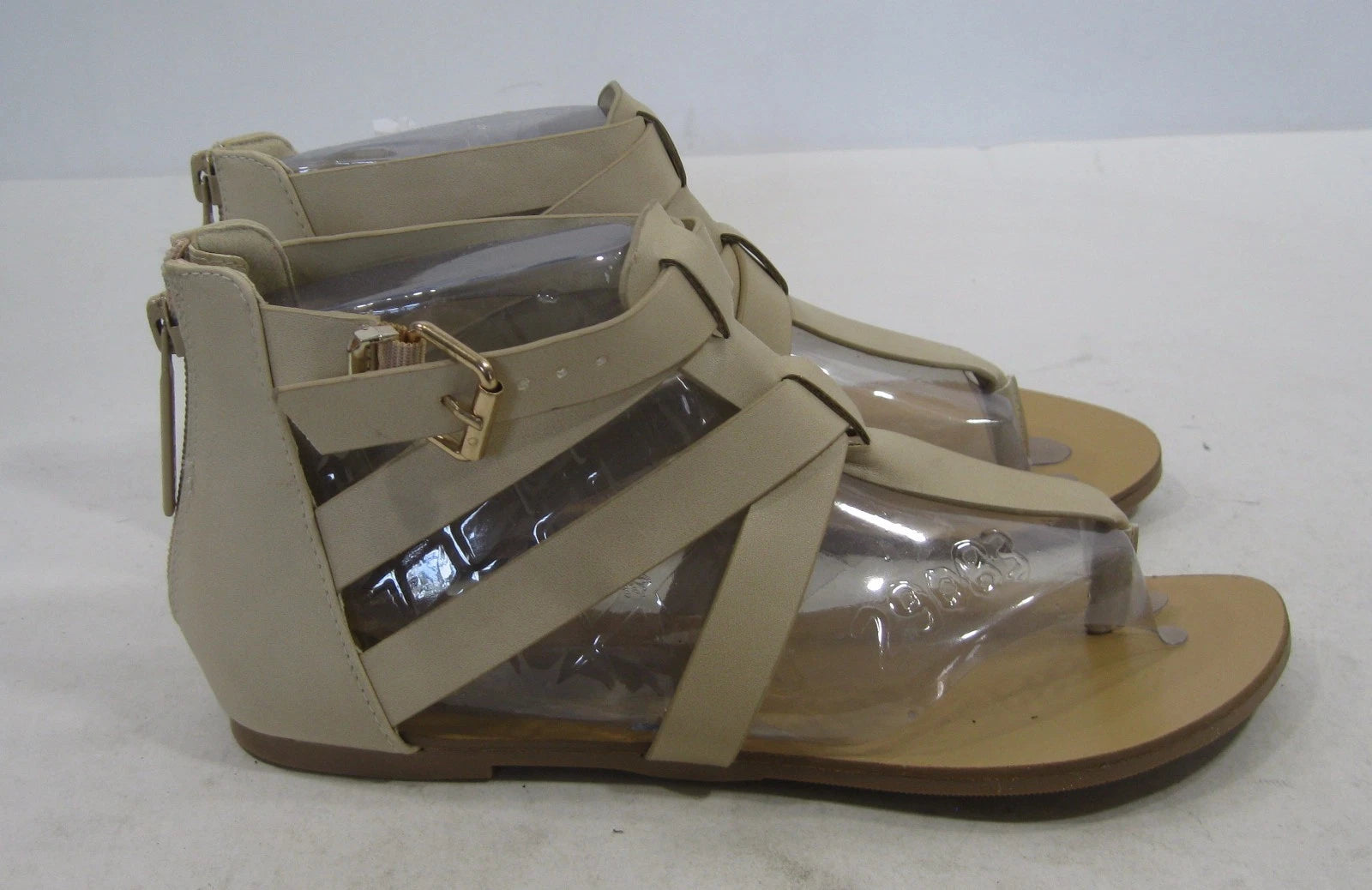 NEW LADIES Summer Skintone Fashion Ankle Strap Sandals  women Size 5.5