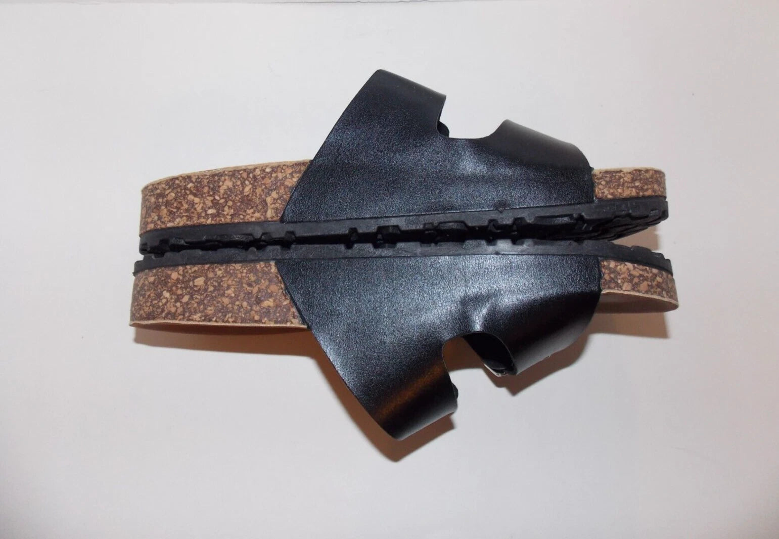 Buckle Style Slip on Slide Sandals Ladies Size 7M Black