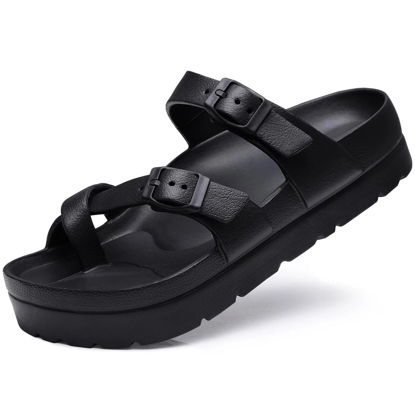 Goosecret Women's Platform Sandals with Arch Support Comfortable Foam Slides ...