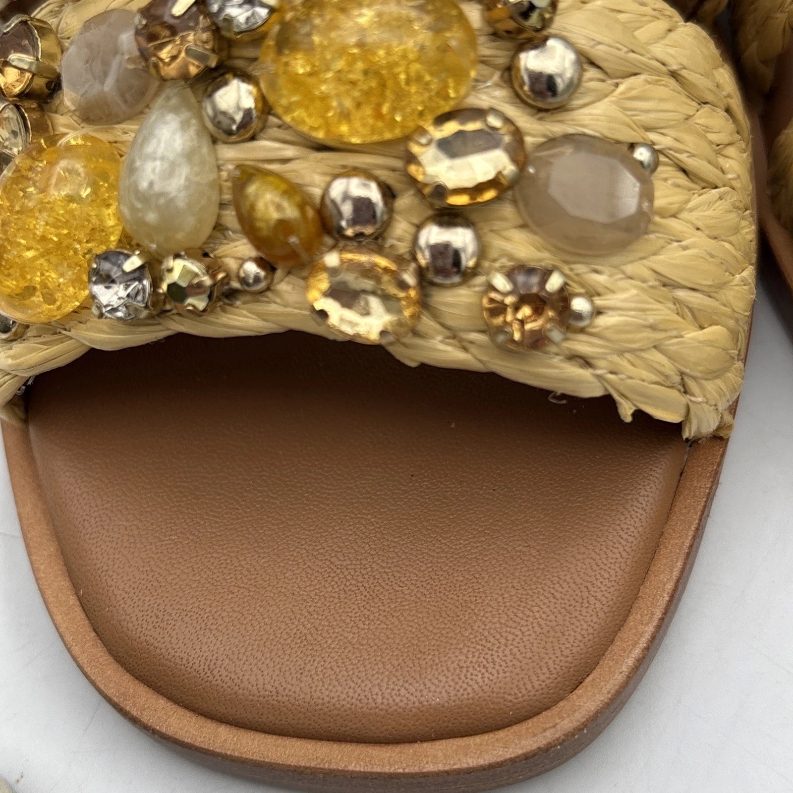 Kate Spade Dock Crystal Slide Sandal Flat Sz 5.5