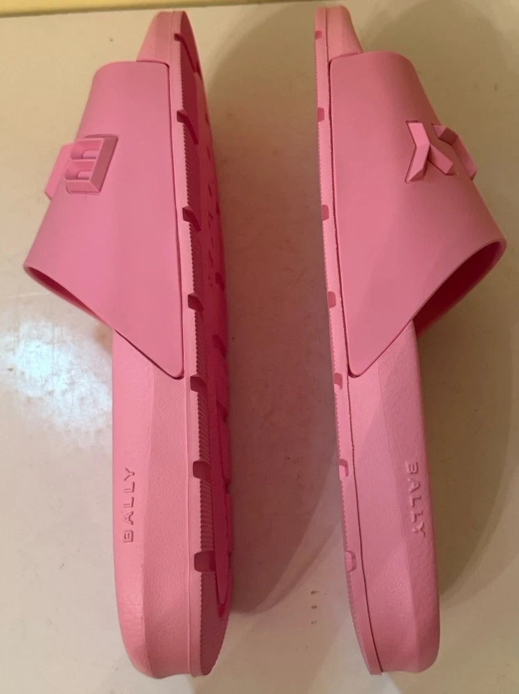 Bally Switzerland Women's Pink “Taffy” Rubber Slide Sandals New NIB Italy