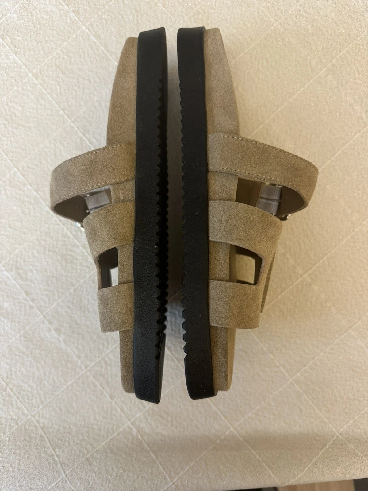 Steve Madden Mayven Suede Slide Sandals Taupe SIze 9.5