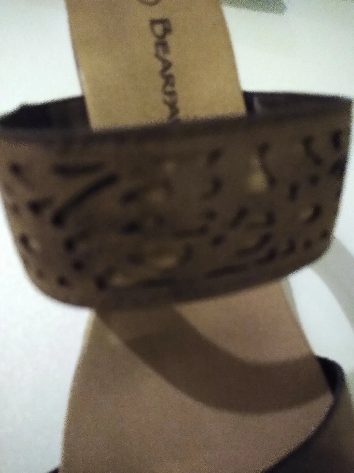 Bear Paw Noelle Dark Brown Slide Wedge Hill Sandals Size 11 Strappy Super Cute