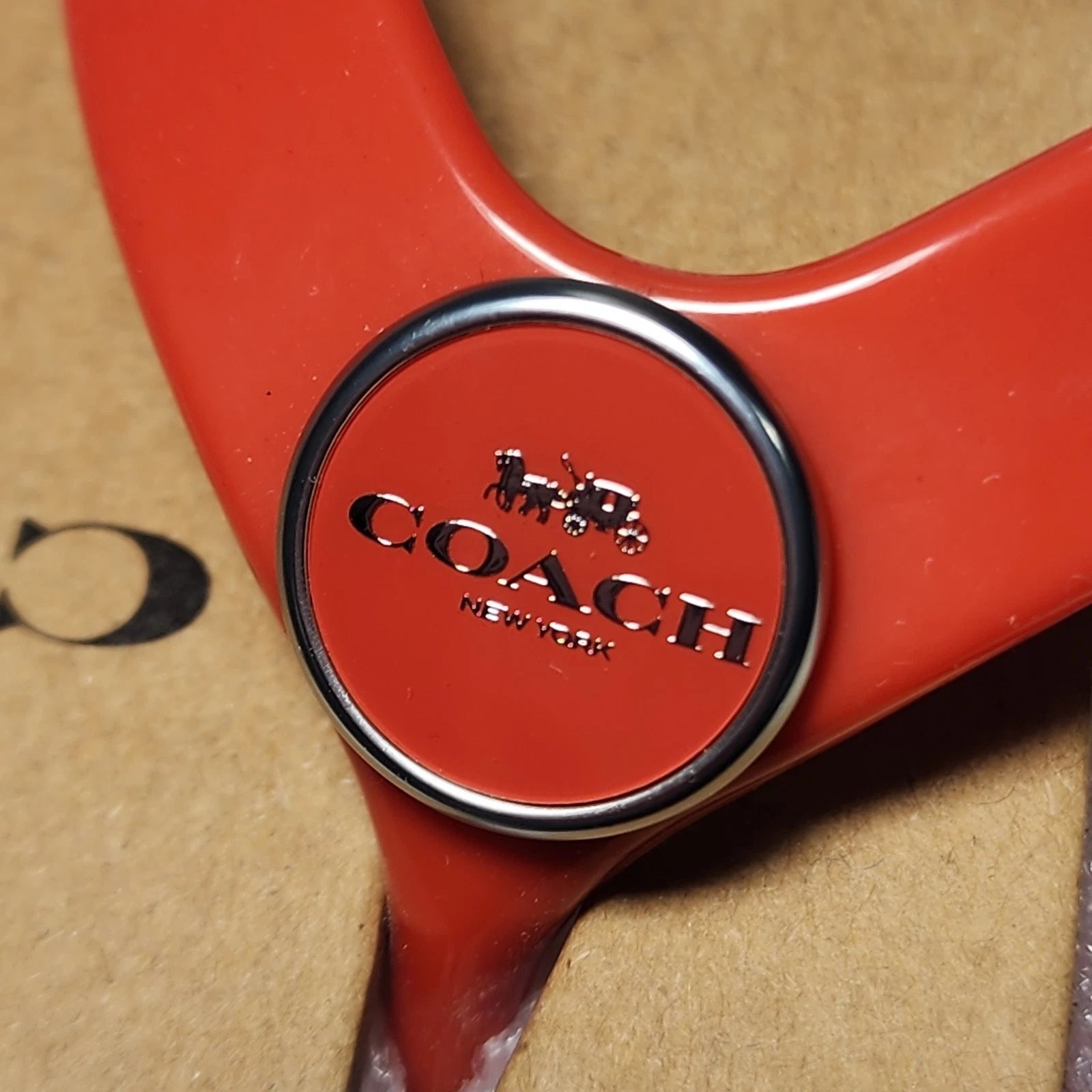 Coach New York Women's  Flip Flop Sandals Stripe Print Red White Blue Size 8 NWT