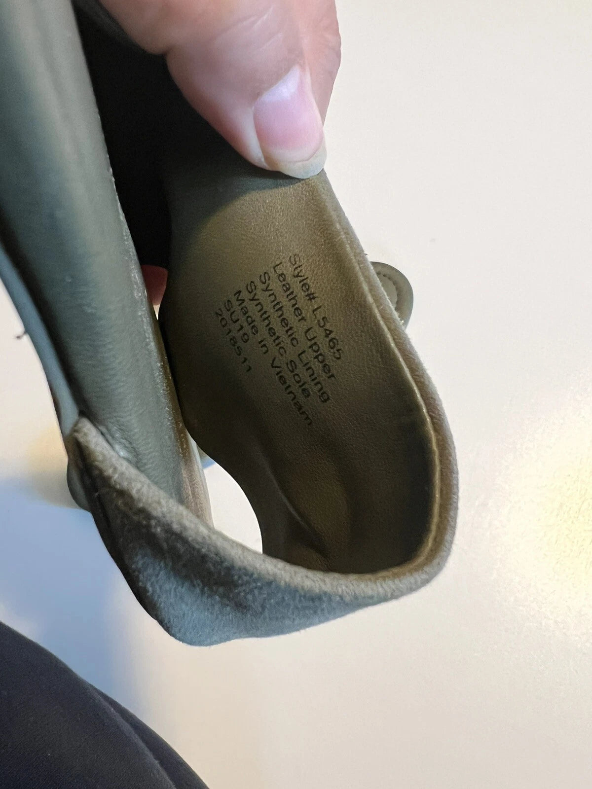 jcrew sandals Olive green leather Upper Size Slip On 8.5 Slide Style L5465