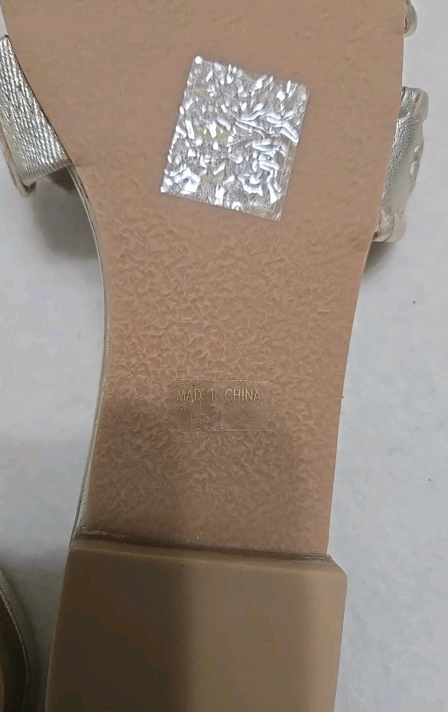 Jack Rogers Leather Slide Sandals Shoes Pale Gold  Women's Size 7M