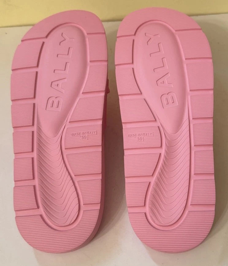 Bally Switzerland Women's Pink “Taffy” Rubber Slide Sandals New NIB Italy