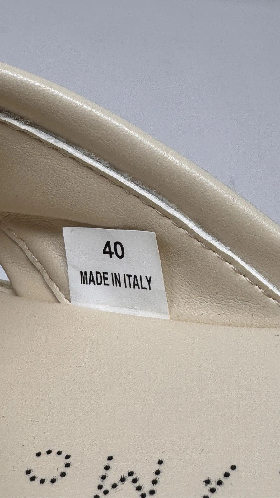 Stella McCartney Women’s Sneakelyse Twist Cream Sandals Size 10 US / 40 EU