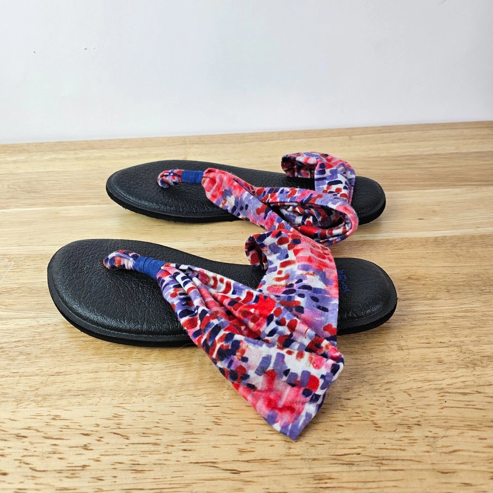 Sanuk Women's Yoga Mat Sling Flip Flops Sandals US Size 6 Style 1013154 Pink