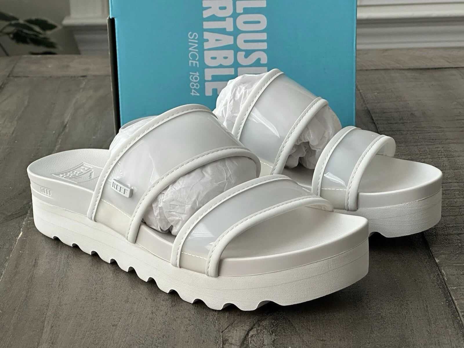 Reef Women's US 8 Vista Hi-Energy Cloud Transparent Slides, Style # CJ6852