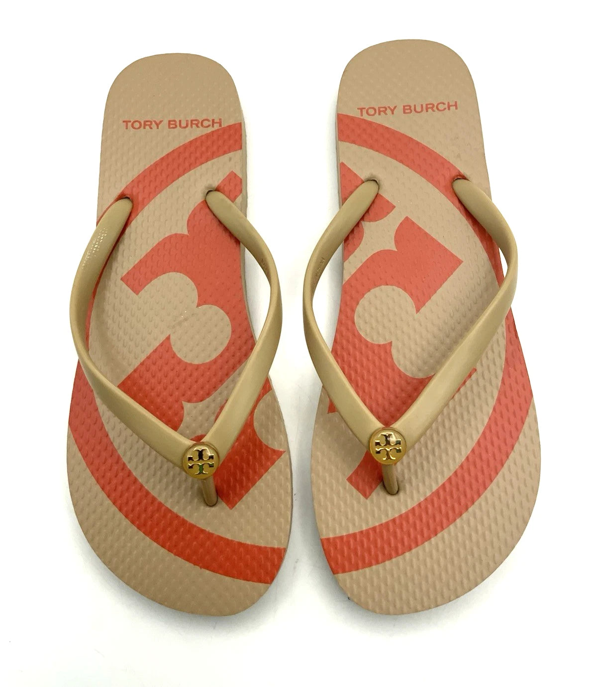 Tory Burch Reva Sandal Women's Size 8 Thong Slide Flip Flop Red-Lobster Shoe