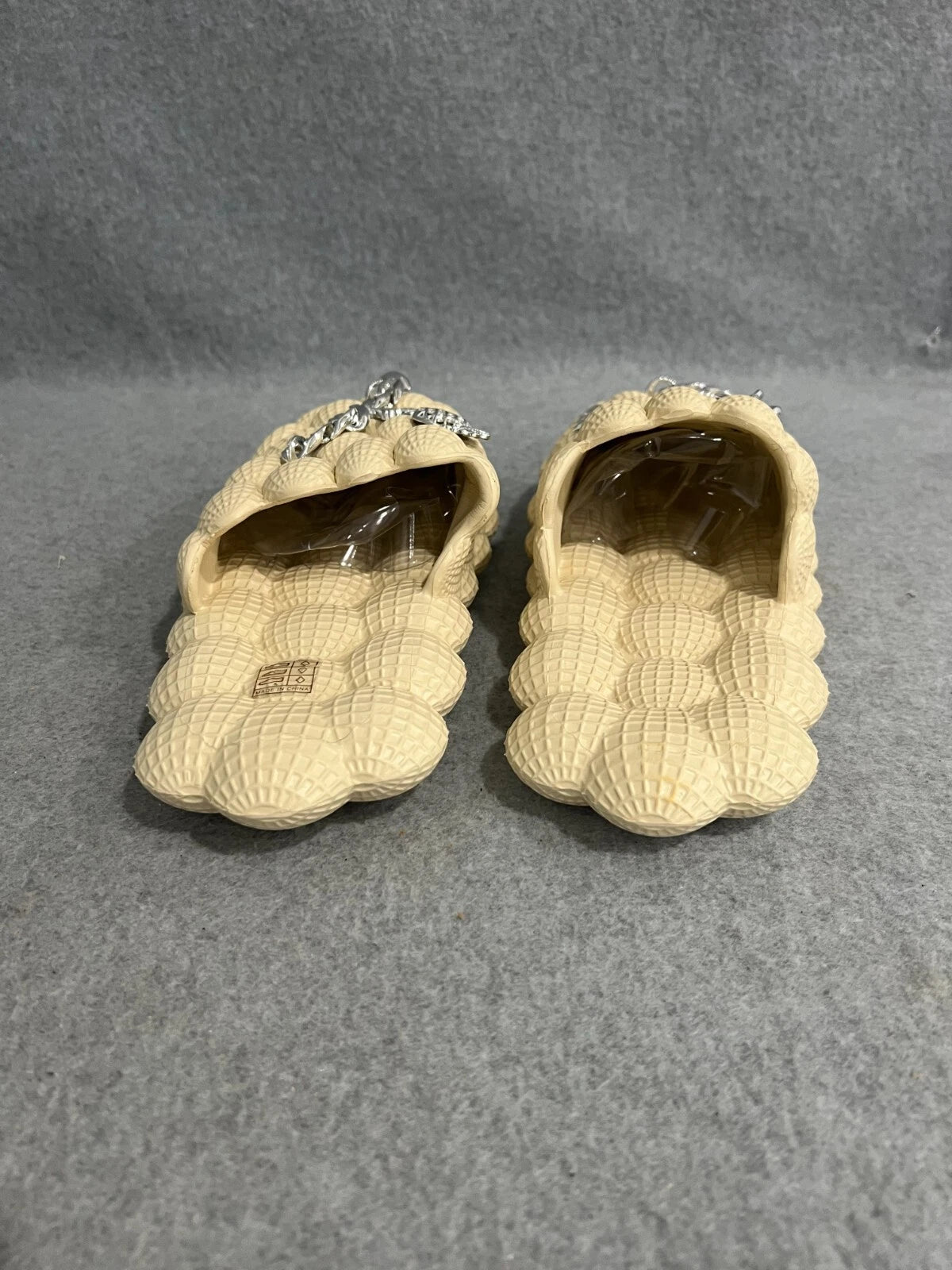 Shein Brand New Fashion Beige Slides Cloud Massage Charms Size 38/39