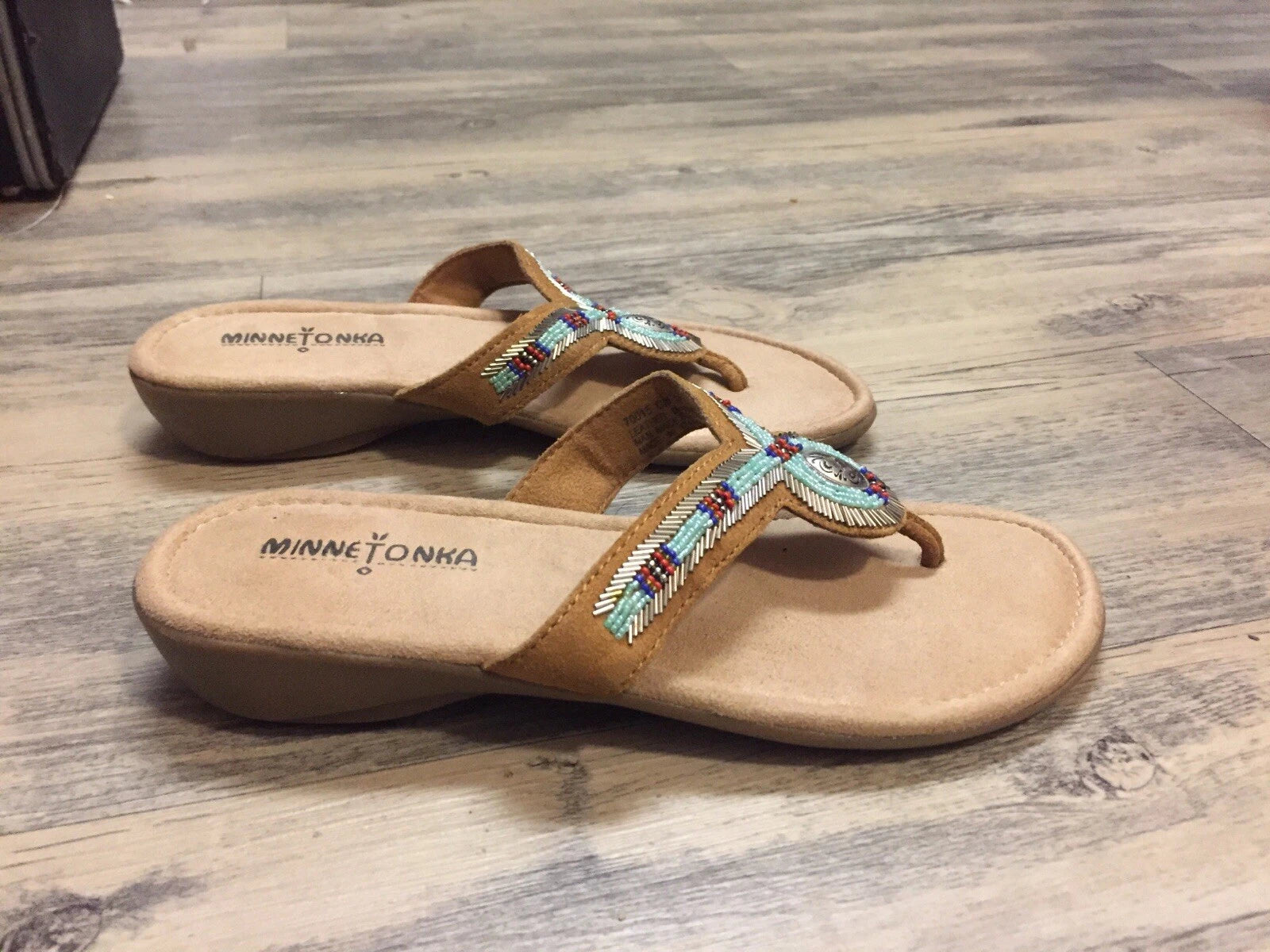NWOBox Minnie Tonka Beaded Flip Flop Style Sandals Sz 7