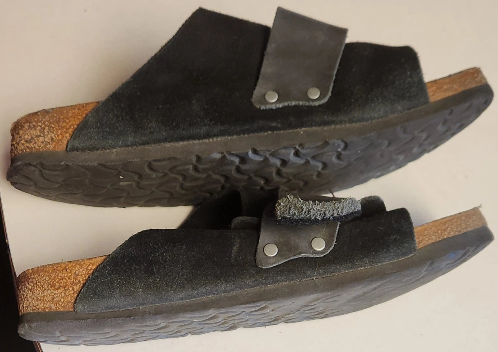 BIRKENSTOCK Flip Flop EUR 41 265 L10 M8 Black Straps Brown Sandals Strap Shoes