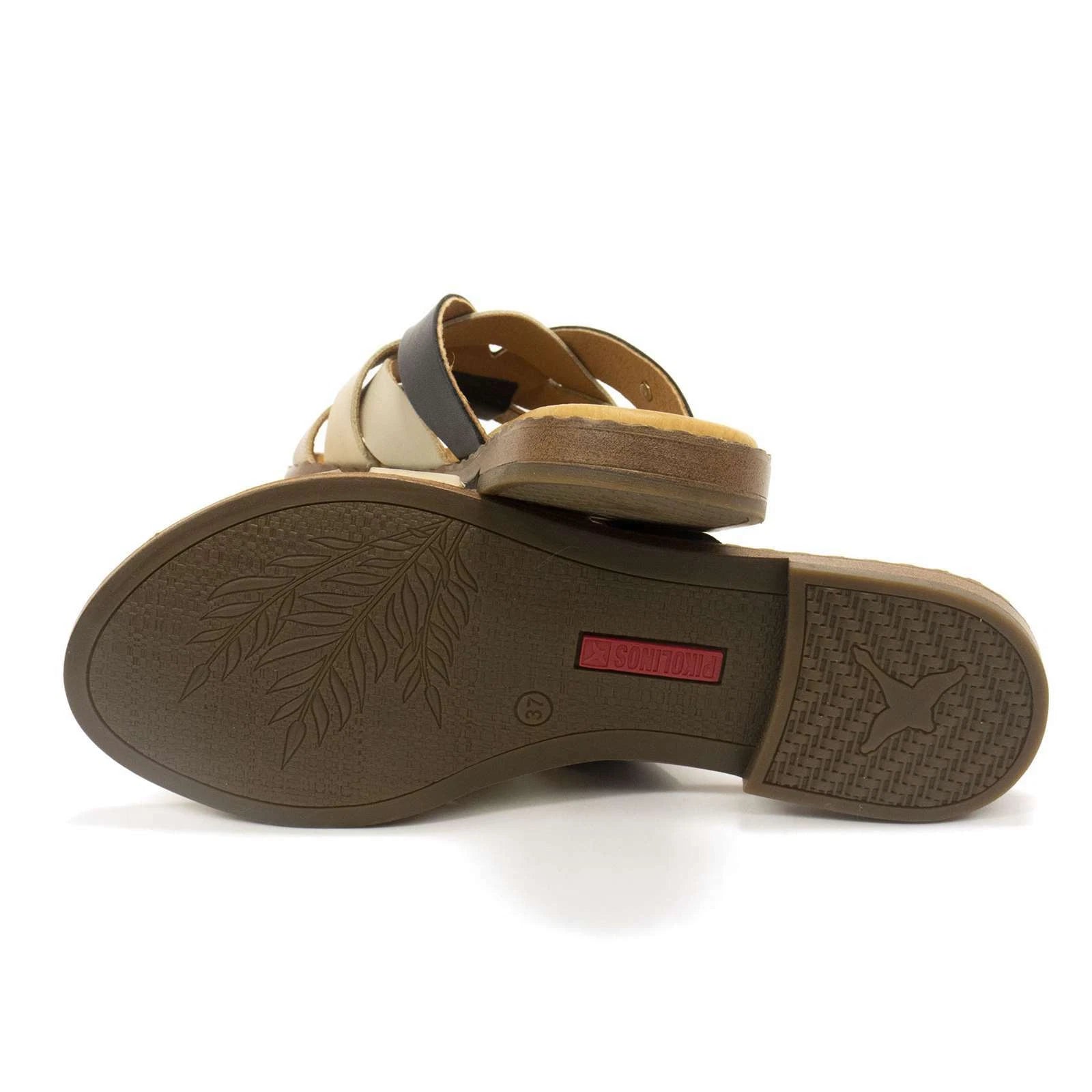 New Pikolinos Algar Leather Slide-On Strap-Design Women’s Flats