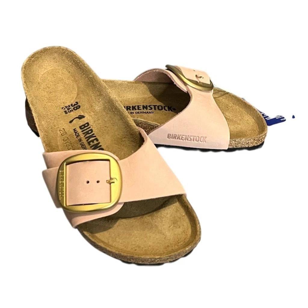 Birkenstock Madrid Big Buckle Women's Pink Leather Slide Sandals 7 Slip On
