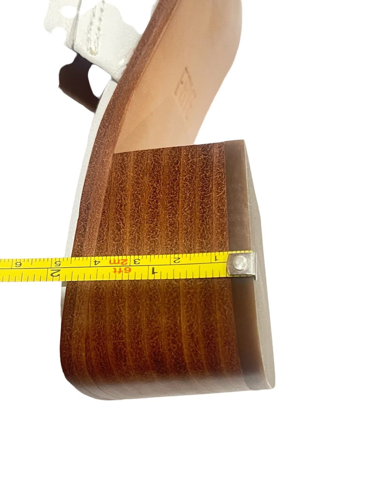 FRYE Lucia  Women’s White Leather Sandals Casual Summer Mules Size 7.5 M