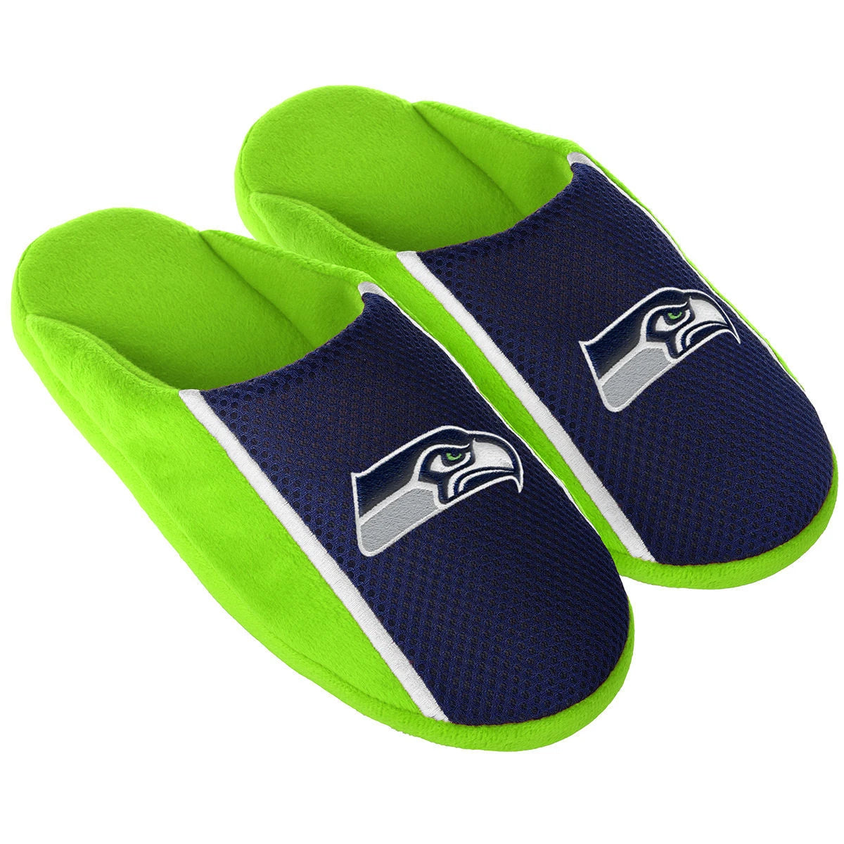 Pair Seattle Seahawks Jersey Slide Slippers - Team Color House shoes JRS16 Style