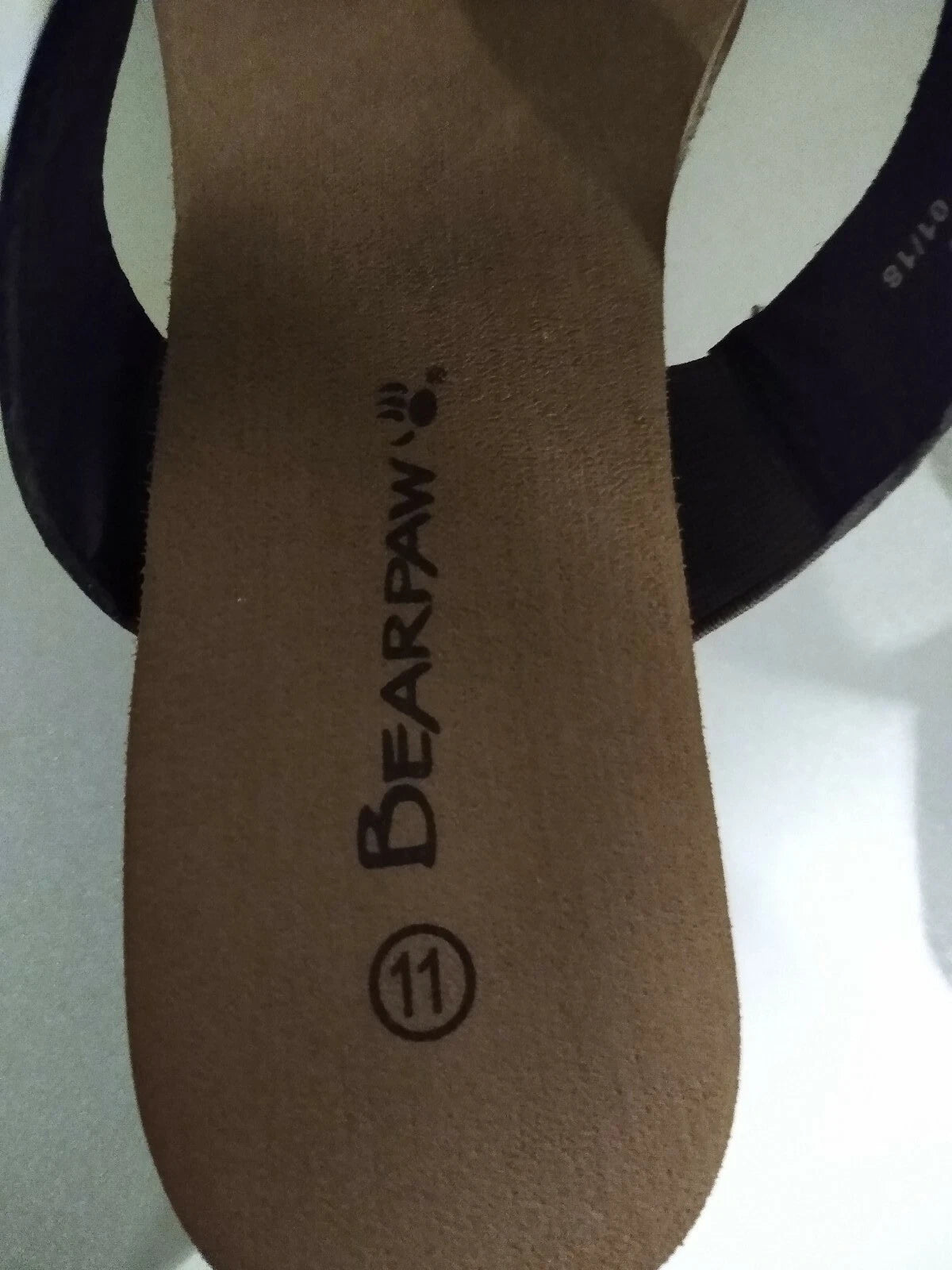 Bear Paw Noelle Dark Brown Slide Wedge Hill Sandals Size 11 Strappy Super Cute