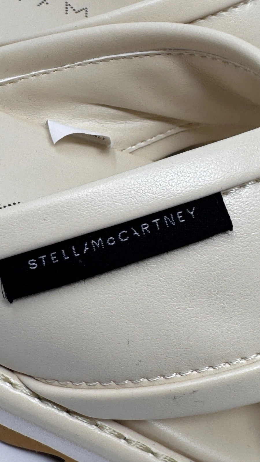 Stella McCartney Women’s Sneakelyse Twist Cream Sandals Size 10 US / 40 EU