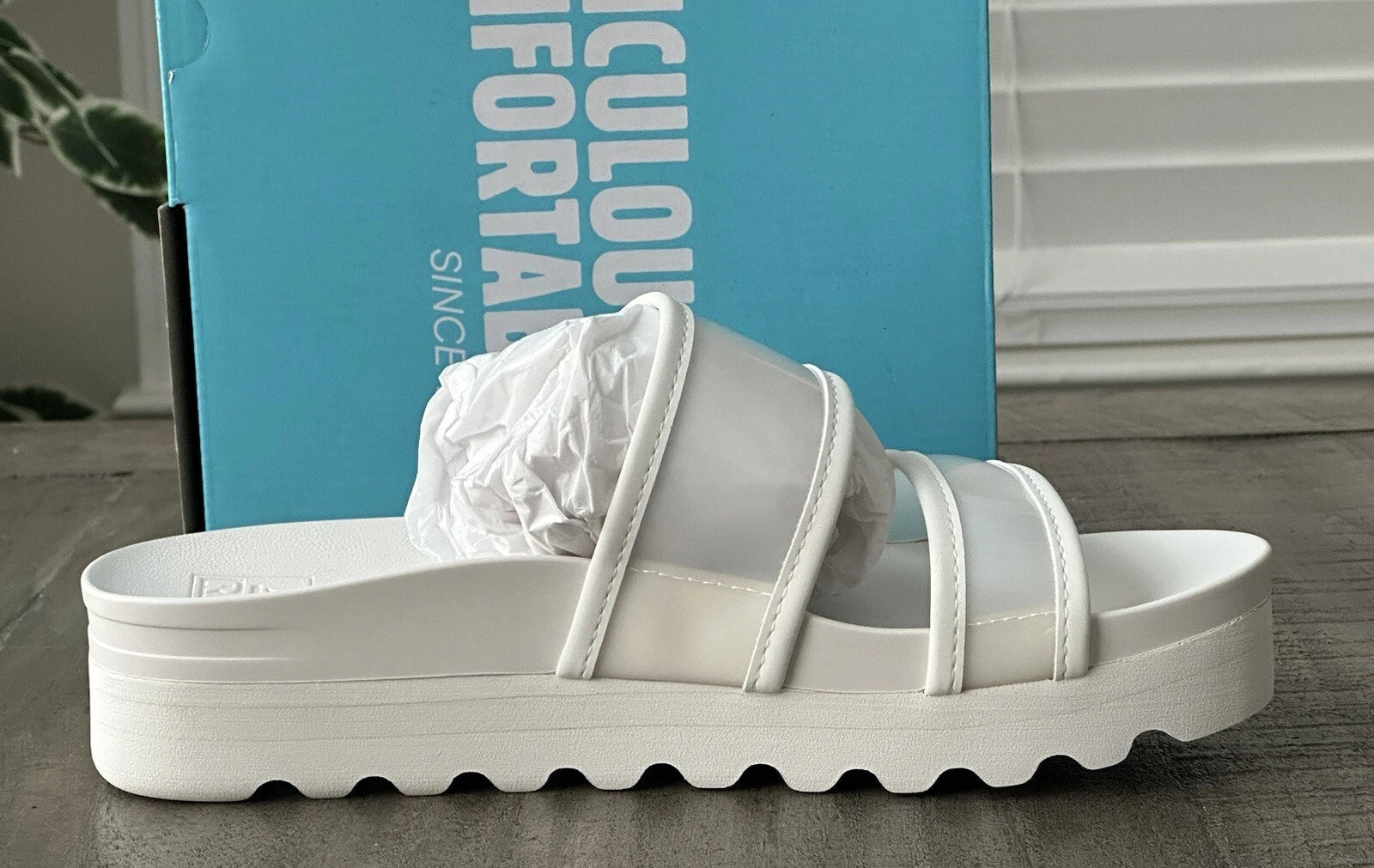 Reef Women's US 8 Vista Hi-Energy Cloud Transparent Slides, Style # CJ6852