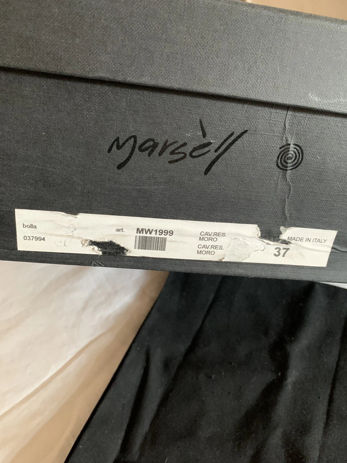 EUC! Marsell Bolla Black Soft Leather Block Heel Slingback Shoe Size EU 37/7