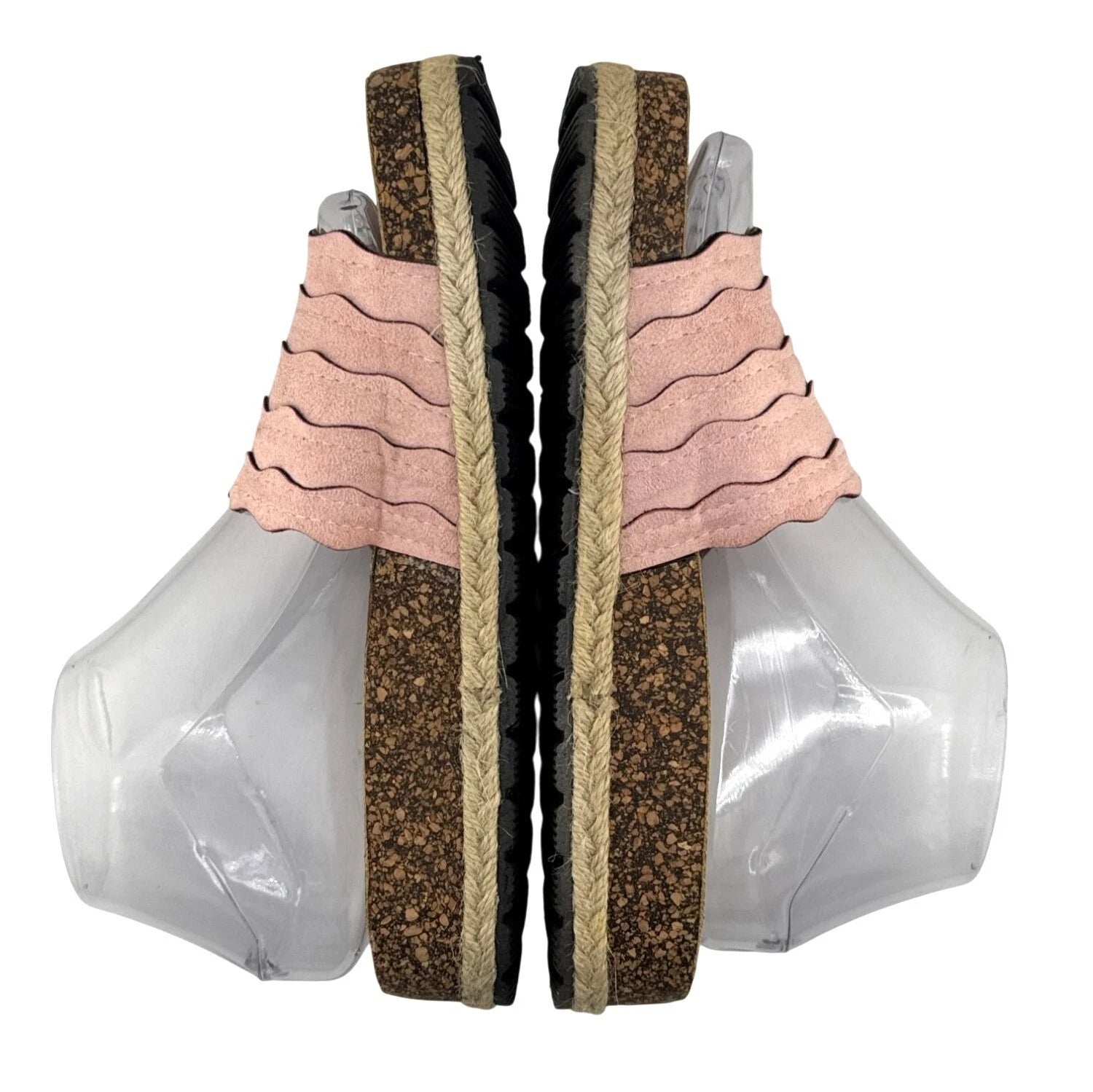 Clarkes Fiana Coast Espadrille Slide Sandals Blush Pink Womens Size 8 Chic Comfy