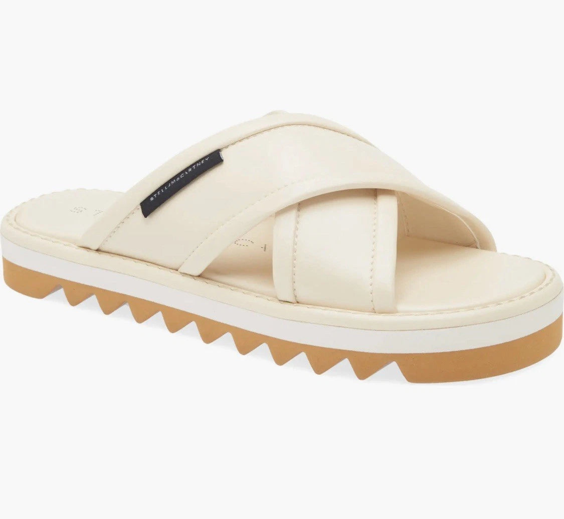 Stella McCartney Women’s Sneakelyse Twist Cream Sandals Size 10 US / 40 EU