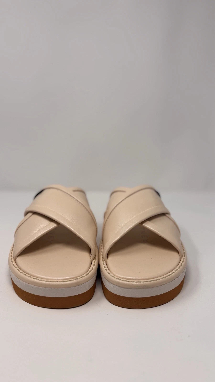 Stella McCartney Women’s Sneakelyse Twist Cream Sandals Size 10 US / 40 EU