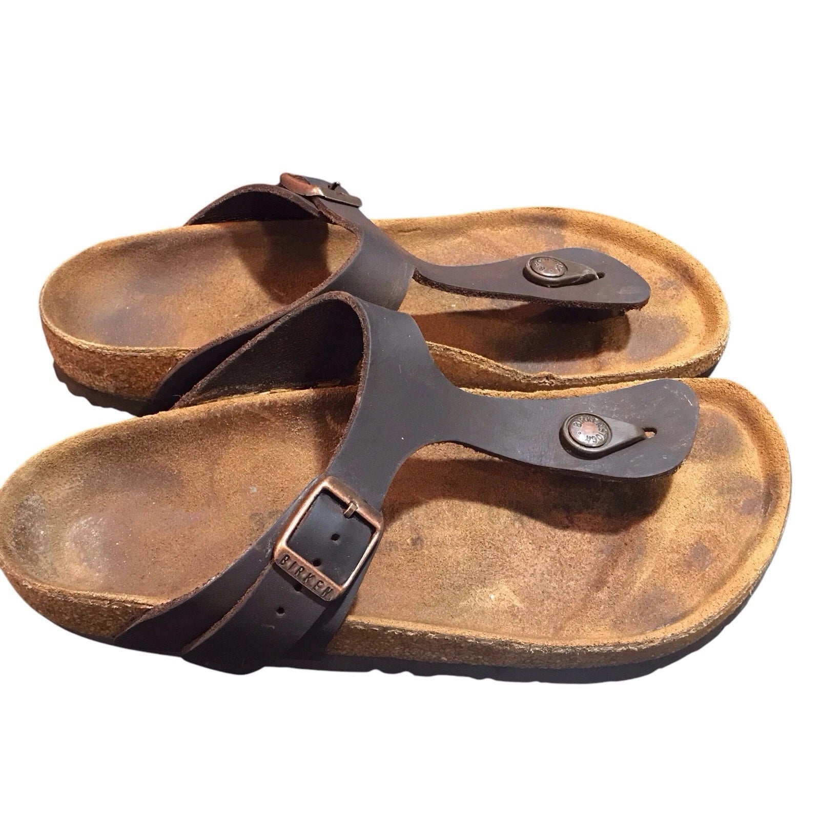 Birkenstock Gizeh Brown Slide Sandals Size EU 37 US 6 Comfort