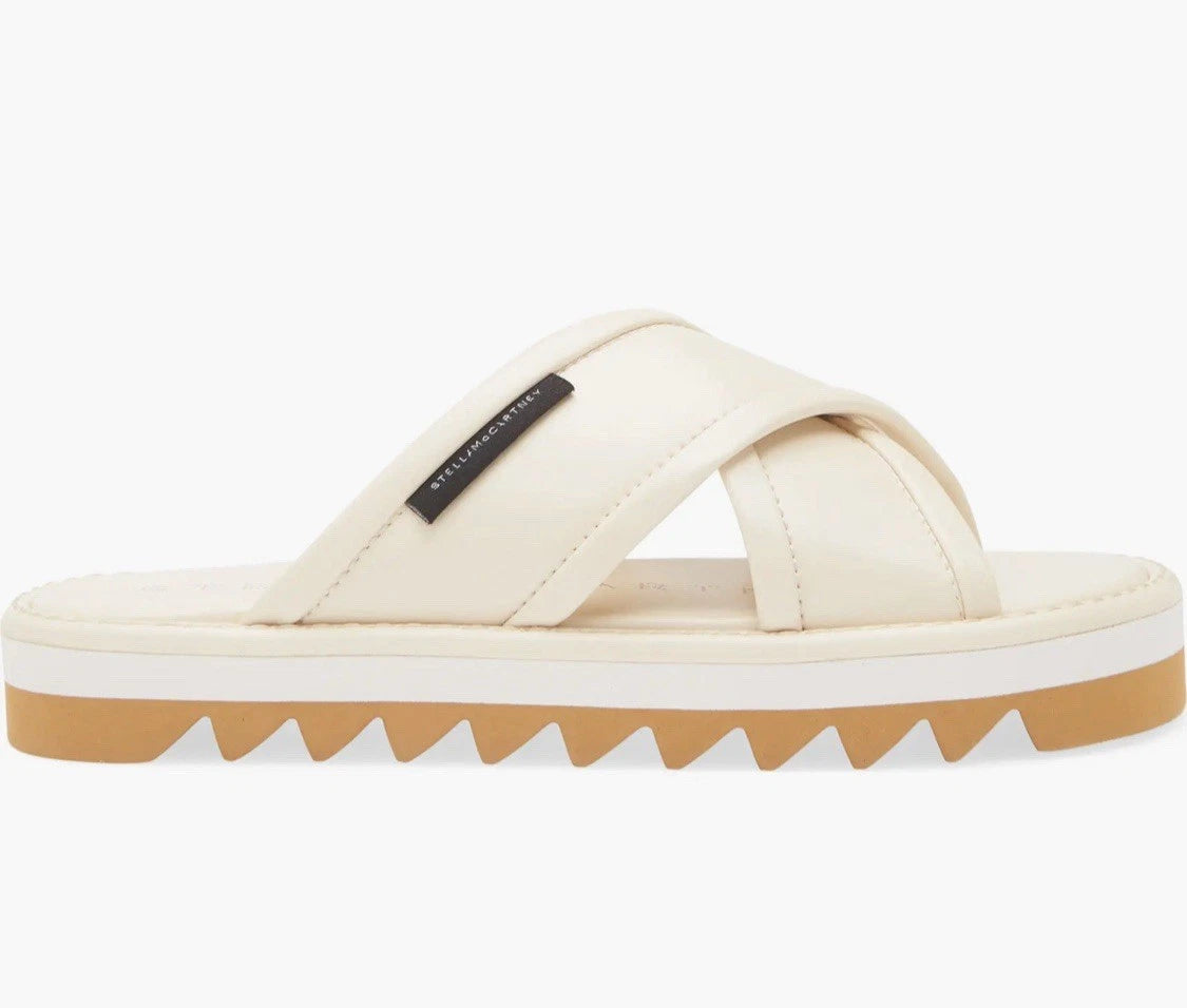 Stella McCartney Women’s Sneakelyse Twist Cream Sandals Size 10 US / 40 EU