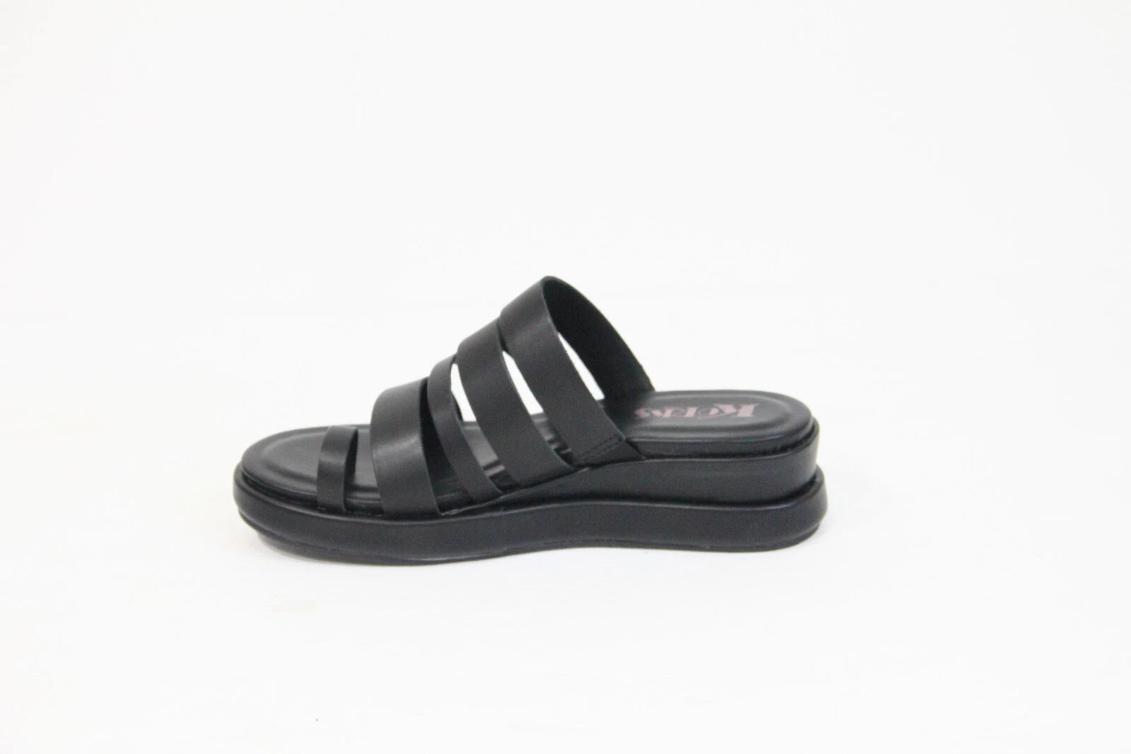 Korks Mya Sandals 6 New Women Wedge Heel Platform Shoe Y2K style Black Leather