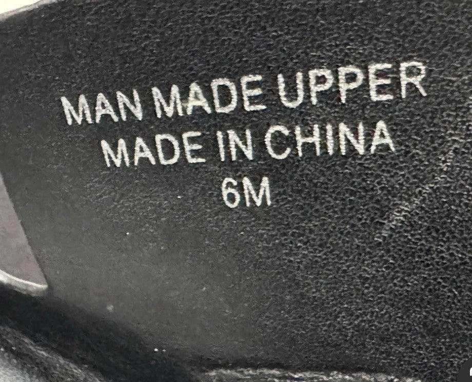 J Slides NYC Black Platform Double Strap Slide Sandals Womens Size 6M