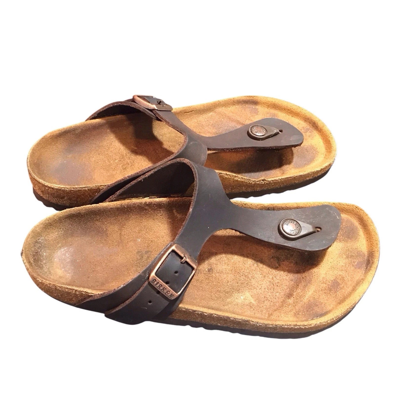 Birkenstock Gizeh Brown Slide Sandals Size EU 37 US 6 Comfort