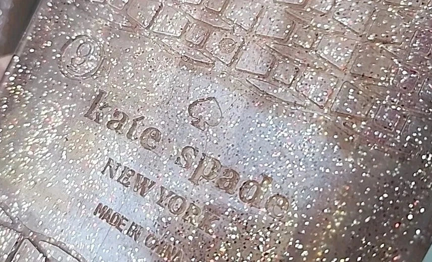 Kate Spade Splash Women's Size 9 Front Flower Glitter Jelly Slide Sandals Shoes