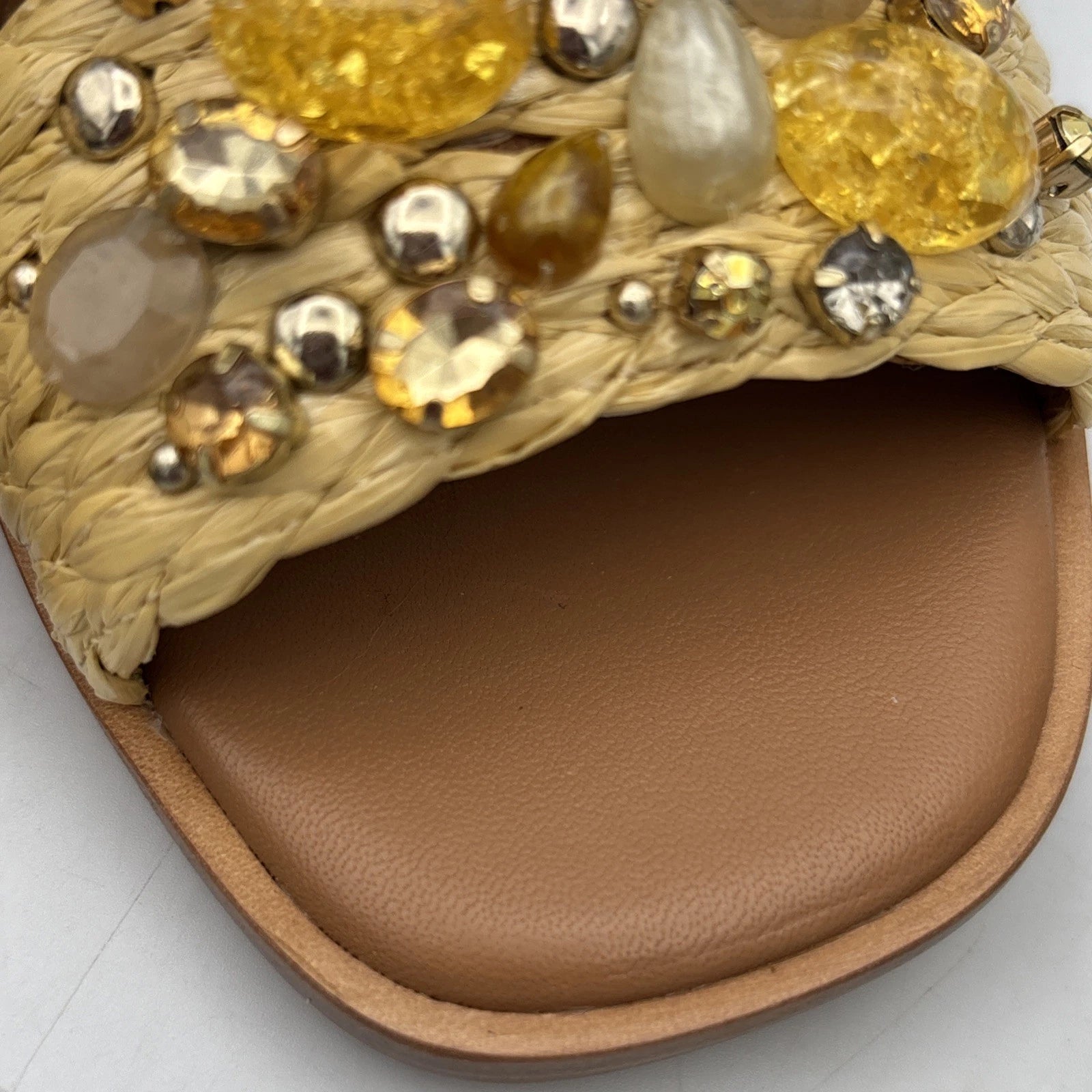 Kate Spade Dock Crystal Slide Sandal Flat Sz 5.5