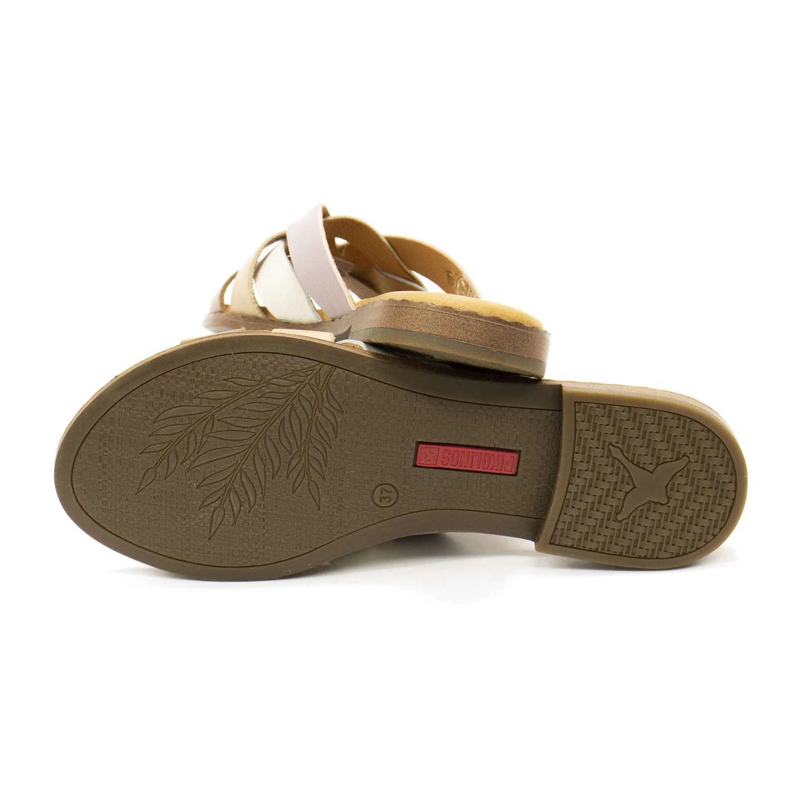 New Pikolinos Algar Leather Slide-On Strap-Design Women’s Flats