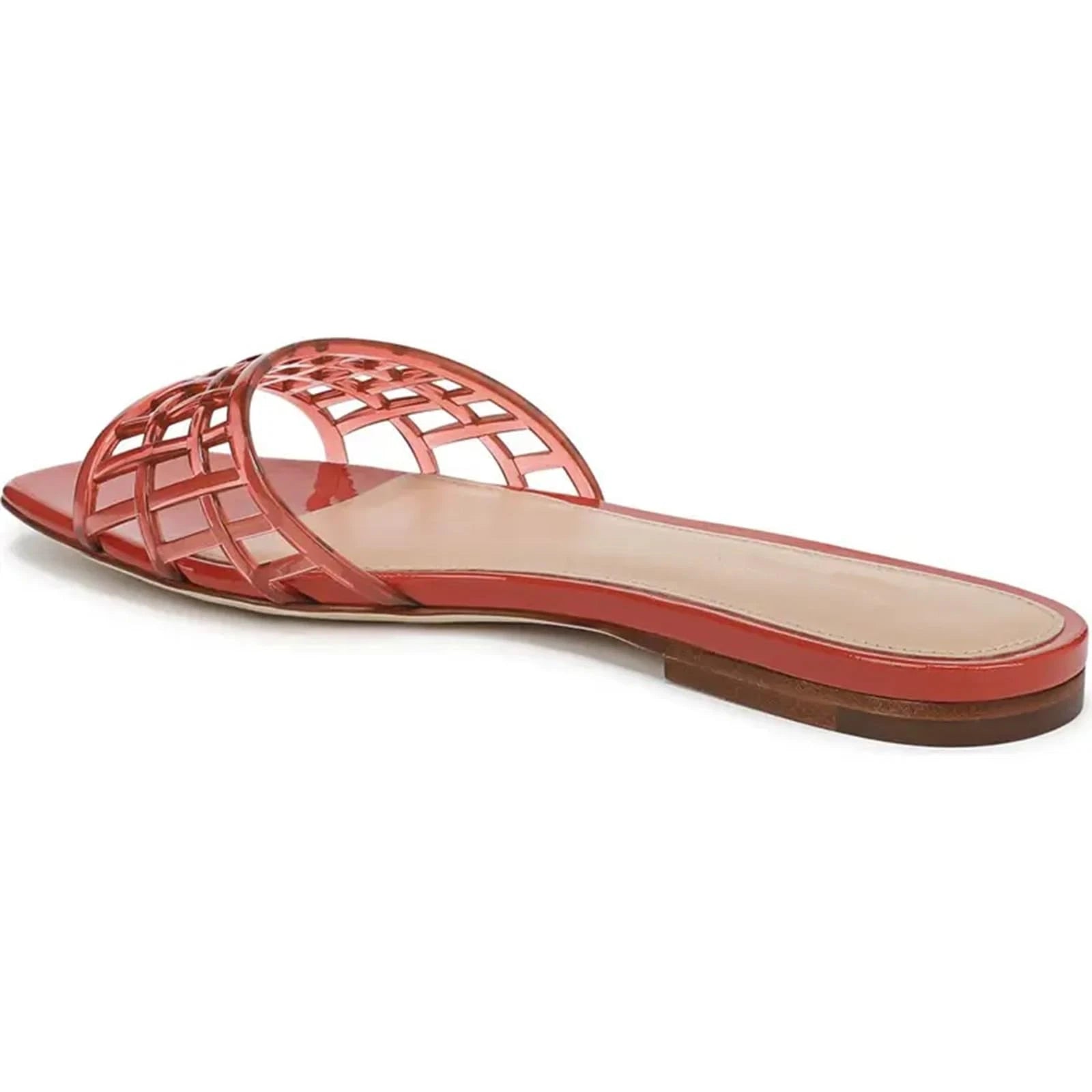 Jelly Slides Sandals for Women Clear Hollow Slip on Mesh Jelly Flats Sandals ...