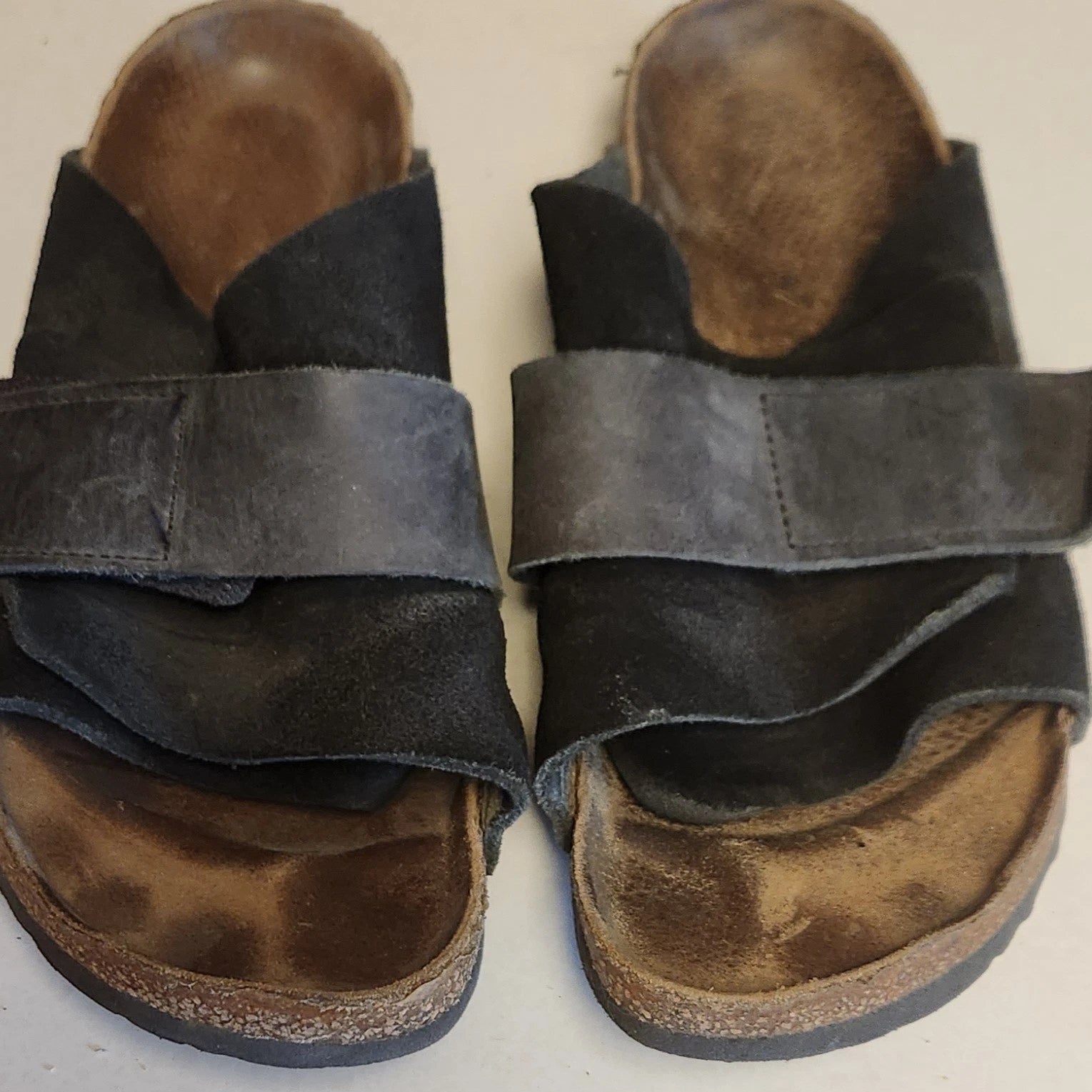 BIRKENSTOCK Flip Flop EUR 41 265 L10 M8 Black Straps Brown Sandals Strap Shoes