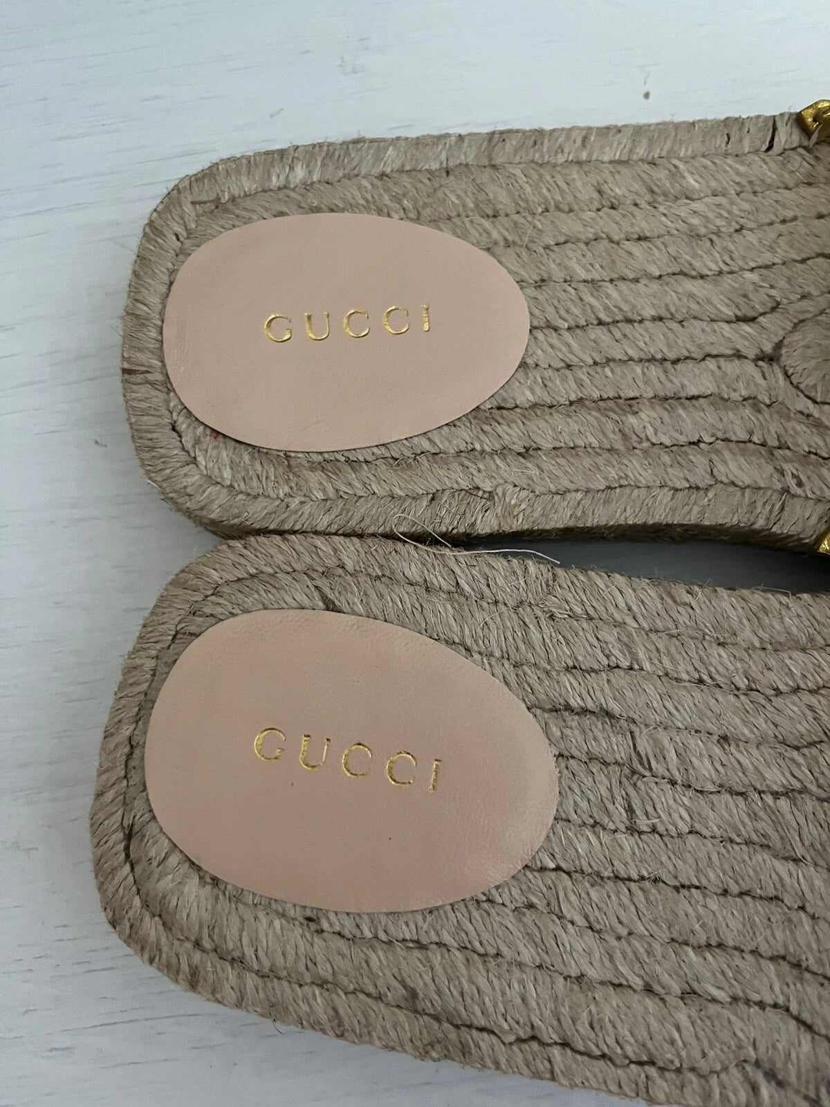 NIB GUCCI Interlocking GG Cut Out Espadrille Sandals 725830 Sz 39.5G US 9.5 $660