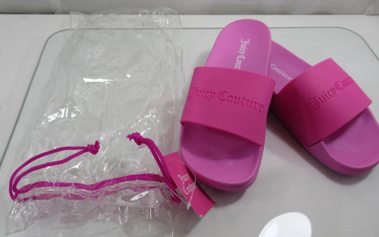 Juicy Couture Breanna Slide Sandal Logo Debossed Pink Size 10 / EUR 40