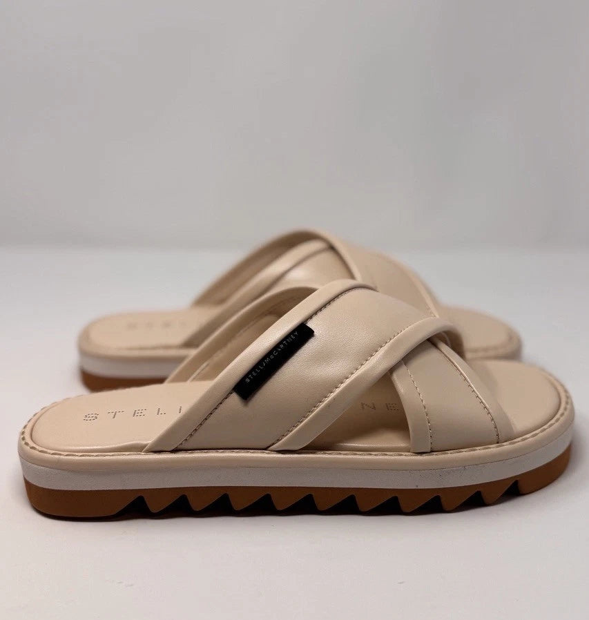 Stella McCartney Women’s Sneakelyse Twist Cream Sandals Size 10 US / 40 EU