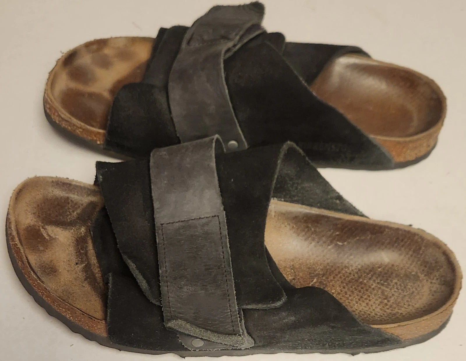 BIRKENSTOCK Flip Flop EUR 41 265 L10 M8 Black Straps Brown Sandals Strap Shoes